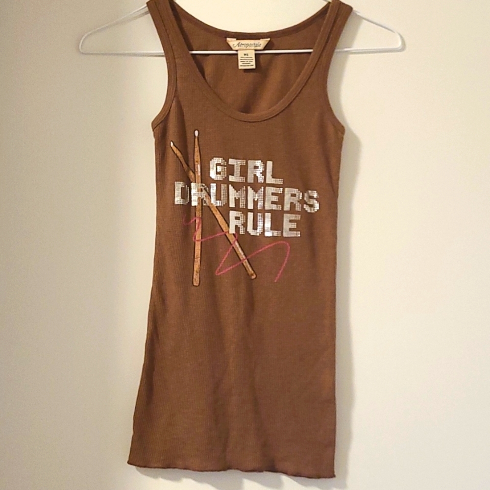 Girl Drummers Rule Aeropostale Tank Size XS